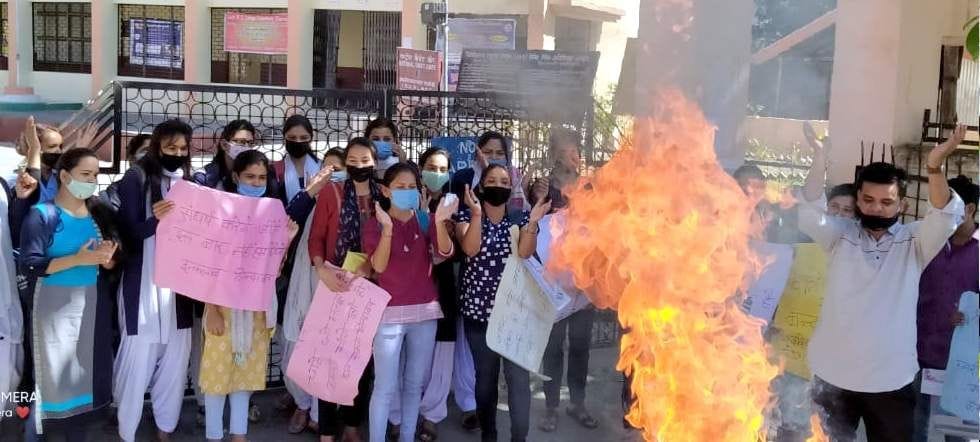 Students anger erupted when exam results are not announced