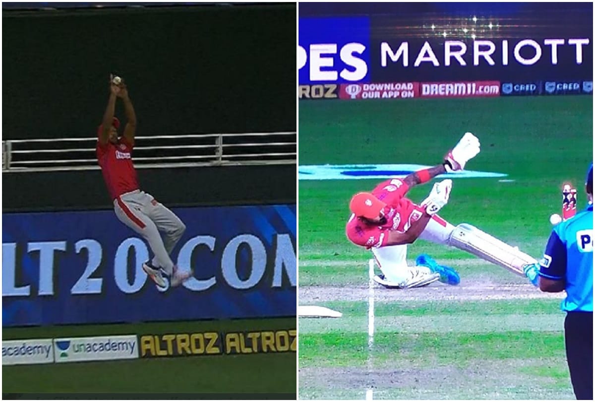IPL 2020: KXIP vs MI: viral video: Mayank Agarwal stunning catch and kl rahul run out helps kings win against mumbai indians