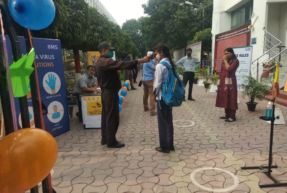 First day of schools reopen after seven months in Uttar Pradesh.