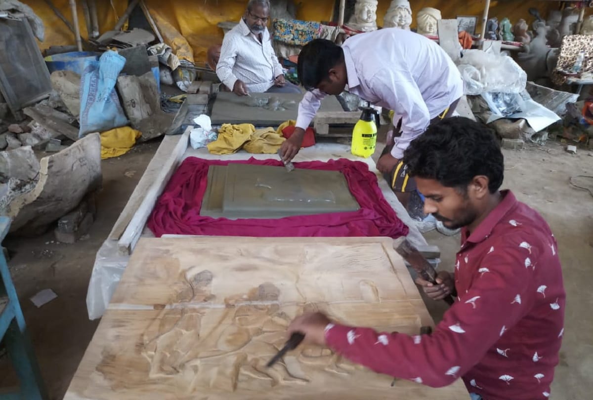 Three sculptors of city are participating in camp of State Academy of Fine Arts
