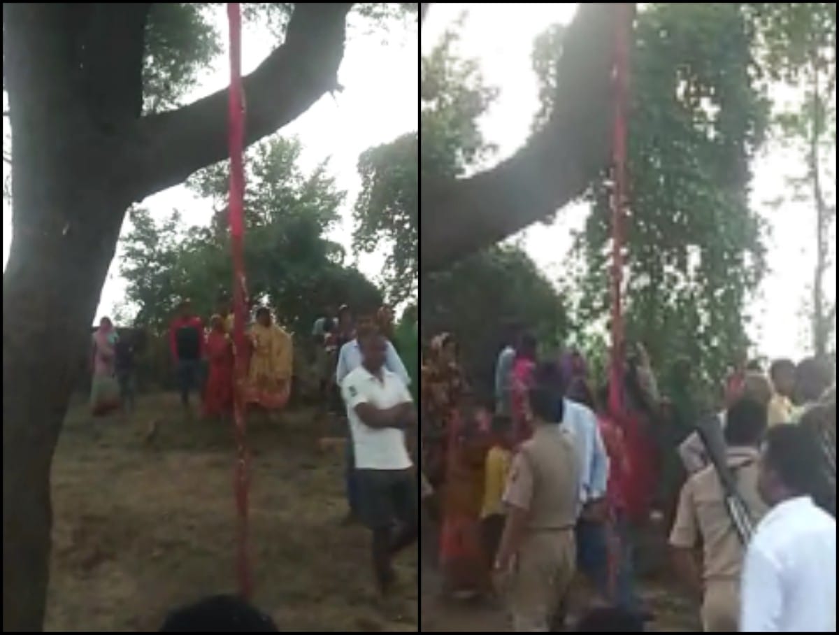 Husband suicide hanged after stabbed his wife in ghazipur up
