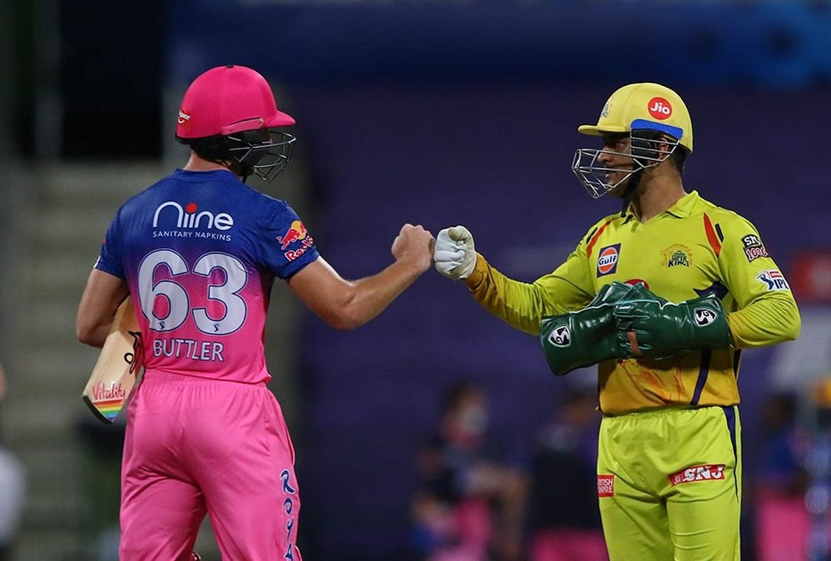 ipl 2020: CSK vs RR: Jos Buttler played a stormy inning against Chennai, then received a special gift from Dhoni