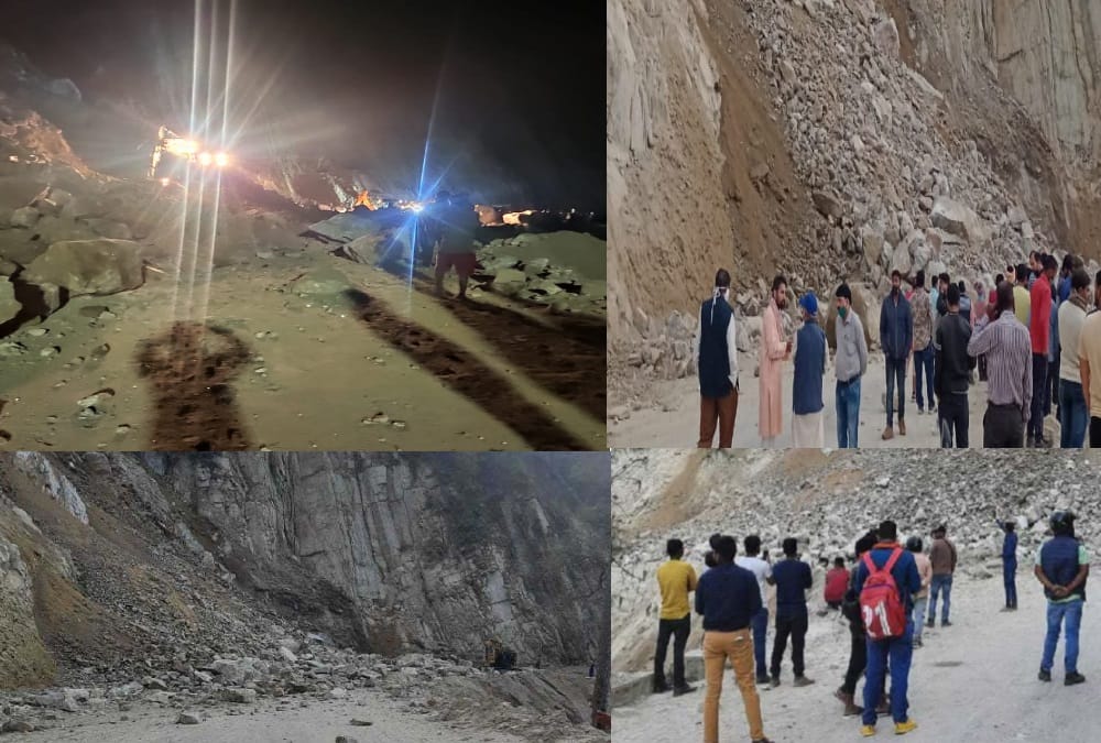 Uttarakhand: Landslide on dhon-sawala highway, Passengers Stuck on Road , Photos
