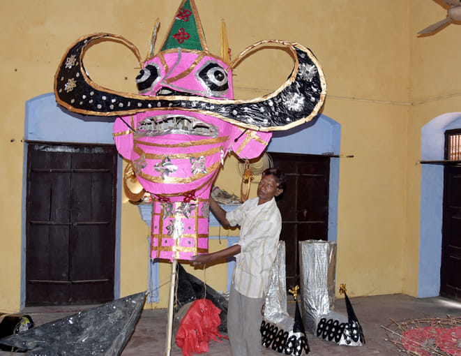 The height of the effigy of Ravana decreased during the Corona period