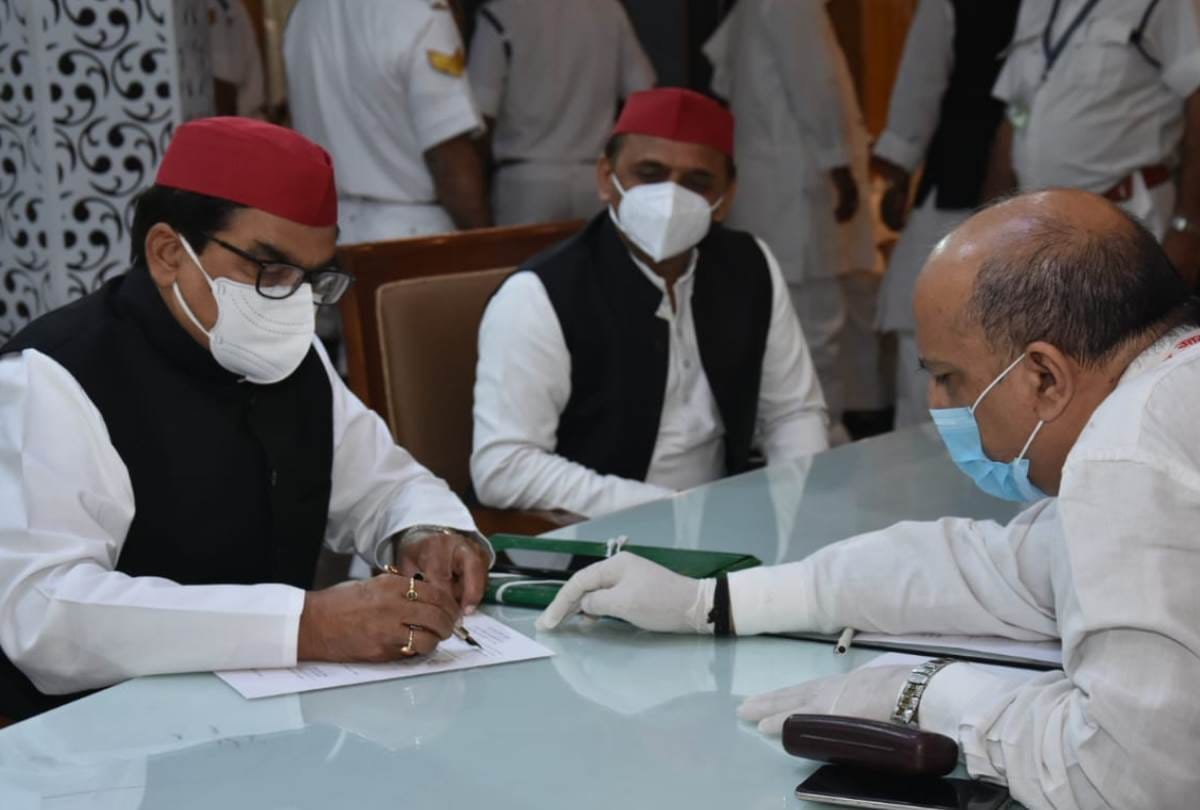 samajwadi party candidate ram gopal yadav filed nomination for rajya sabha