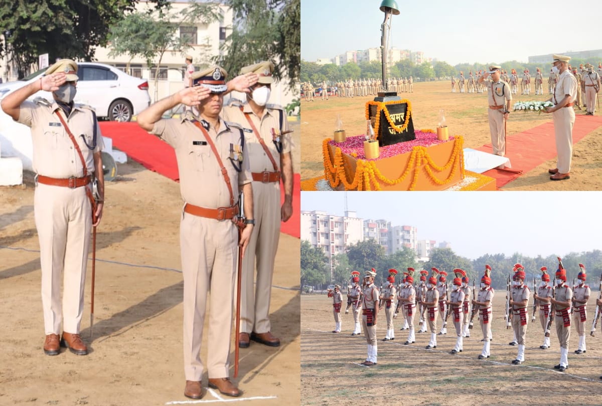 National police martyr day faridabad police salute martyr policemen