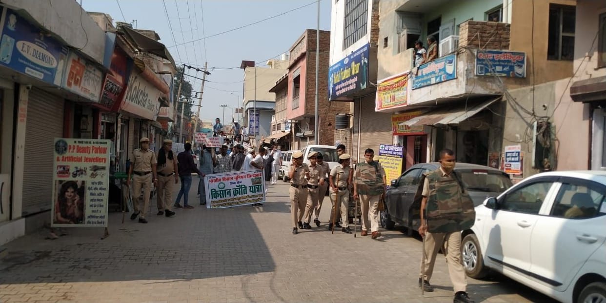 In protest against agricultural laws, BKU took out Kisan Kranti Yatra