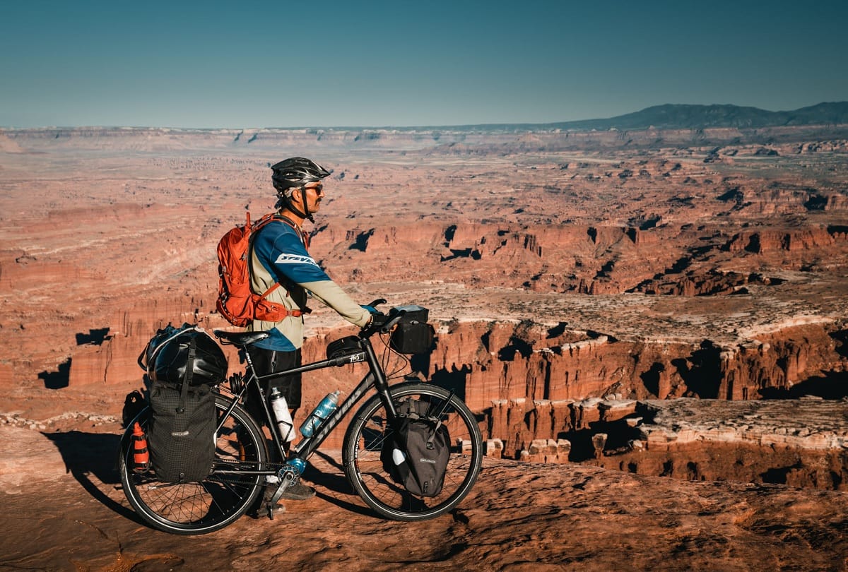 Kamran on bike A person traveling 50 thousand kilometers by bicycle