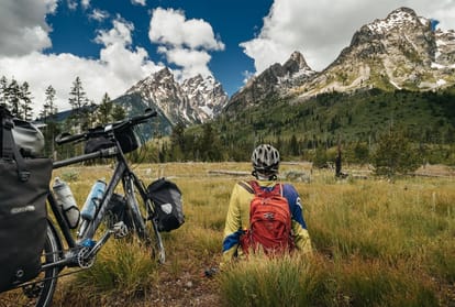 Kamran on bike A person traveling 50 thousand kilometers by bicycle