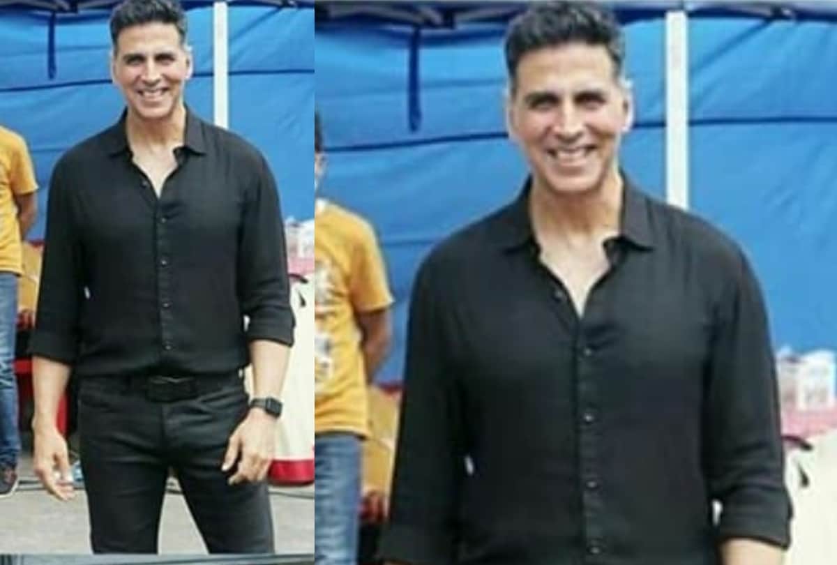 kiara advani akshay kumar black dress laxmmi bomb promotion event