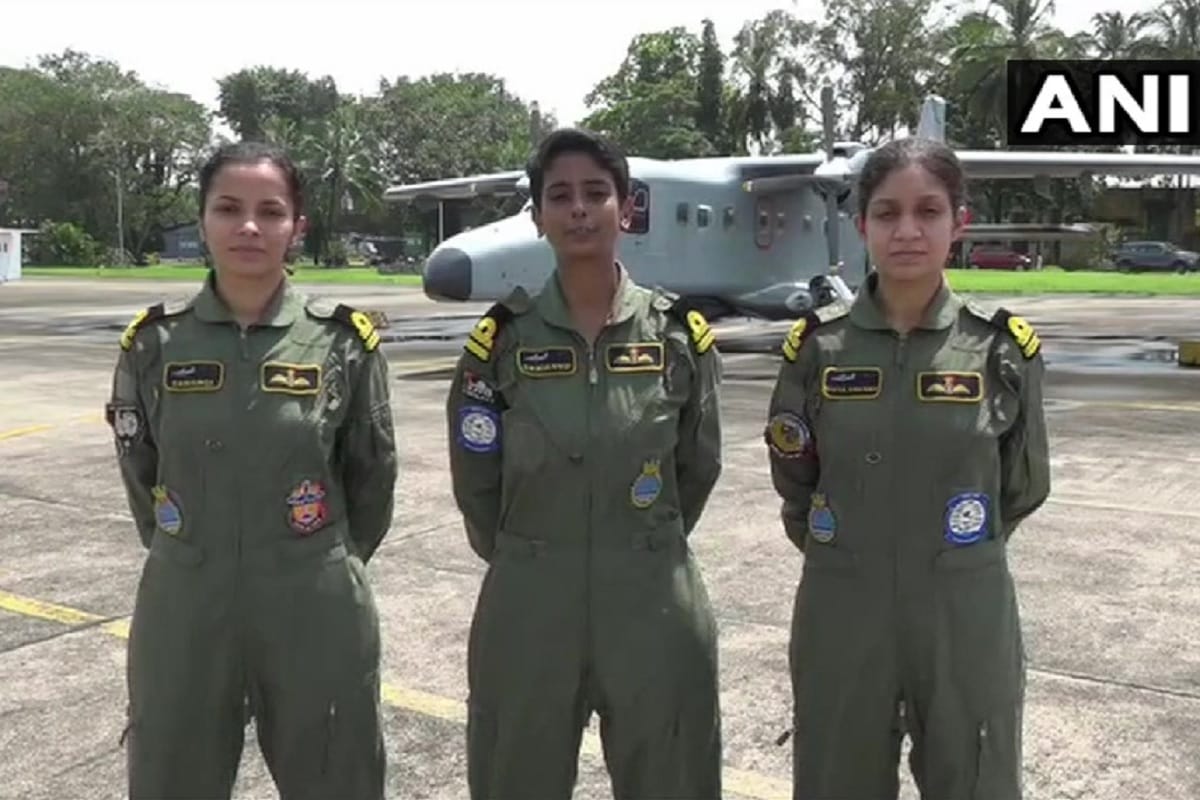 first batch of three women pilots of Indian Navy ready for maritime reconnaissance mission on Dornier aircraft