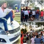 आरोपी युवक और थाने में हिंदू संगठन के कार्यकर्ता