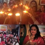 महिलाओं ने घरों में किया धुनुची नृत्य