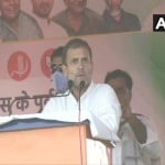 भागलपुर में रैली को संबोधित करते हुए राहुल गांधी
