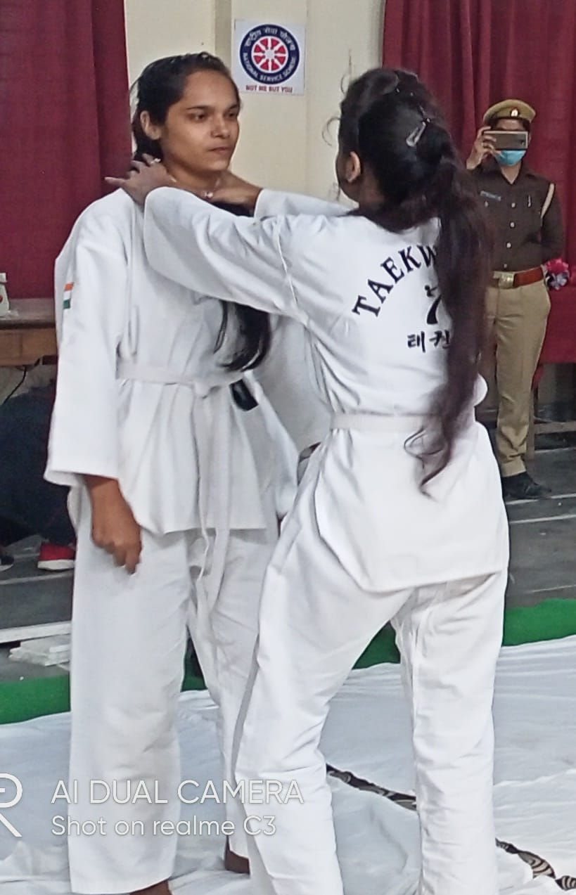Students demonstrated self-defense skills