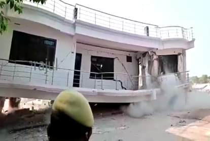 PDA demolishes land mafia Pappu Ganjia's luxurious farm house in Naini