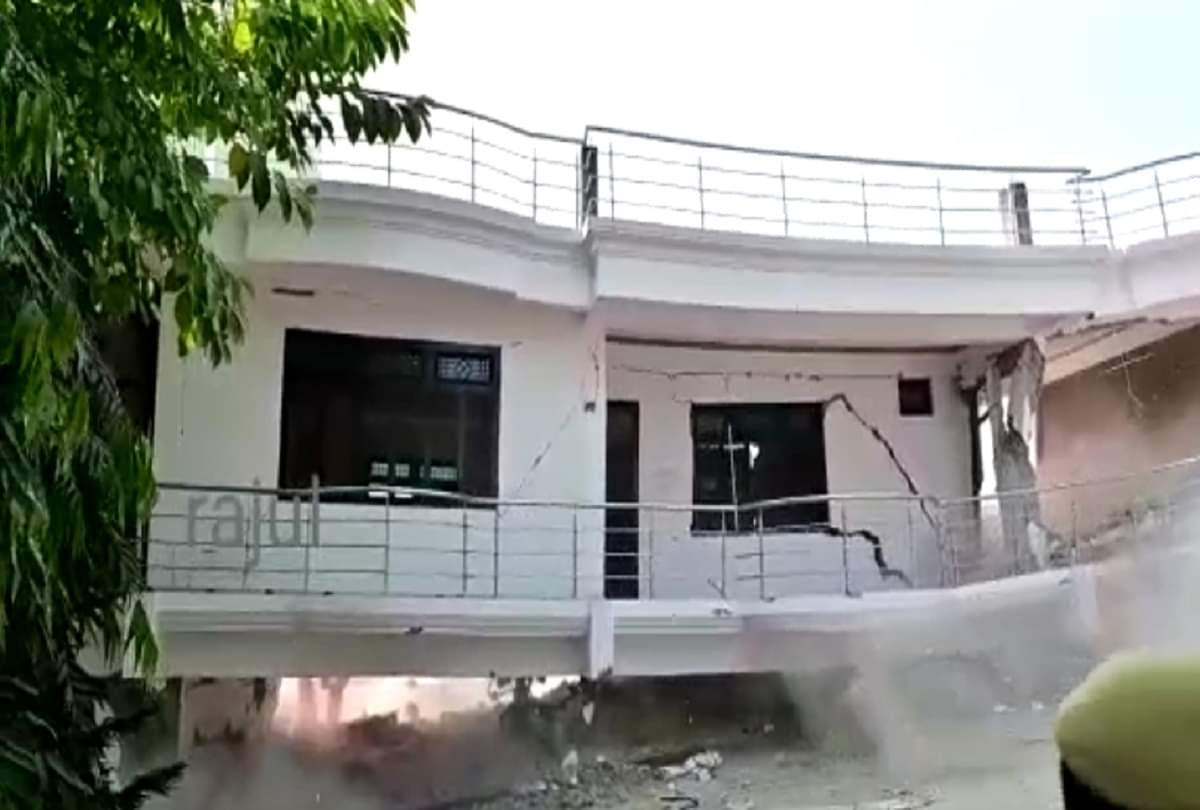 PDA demolishes land mafia Pappu Ganjia's luxurious farm house in Naini