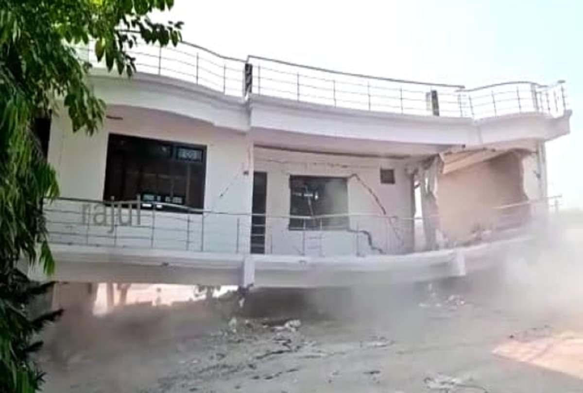 PDA demolishes land mafia Pappu Ganjia's luxurious farm house in Naini