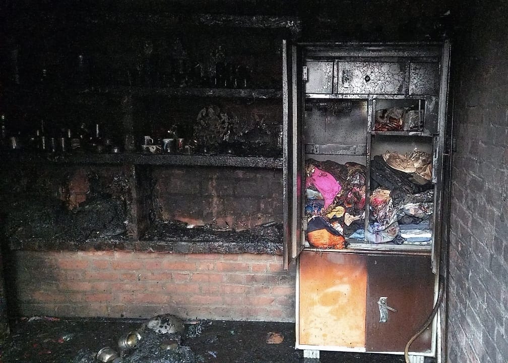 fire cougth in house