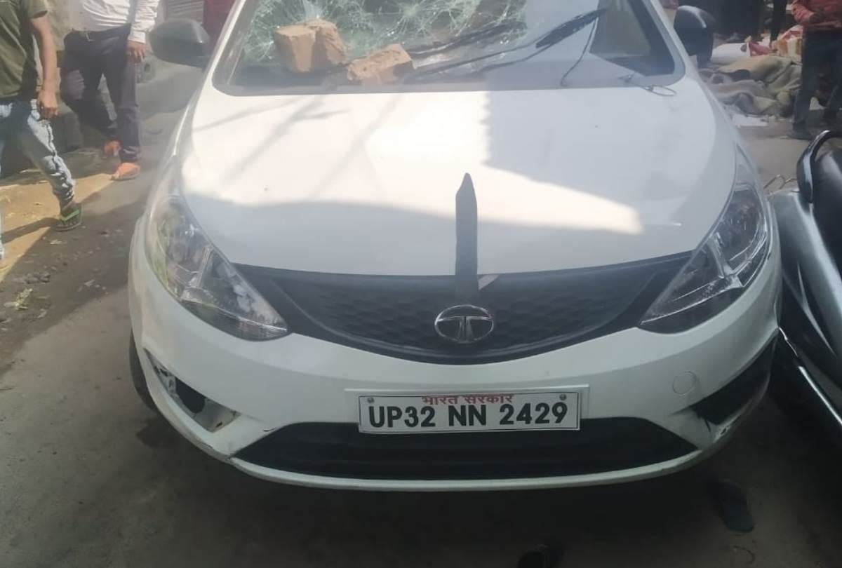 five people injured in an accident in lucknow