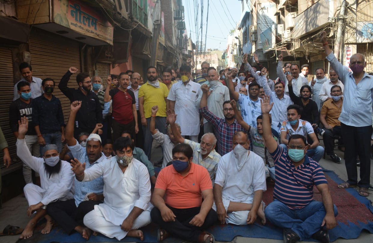 traders strike and market close in moradabad