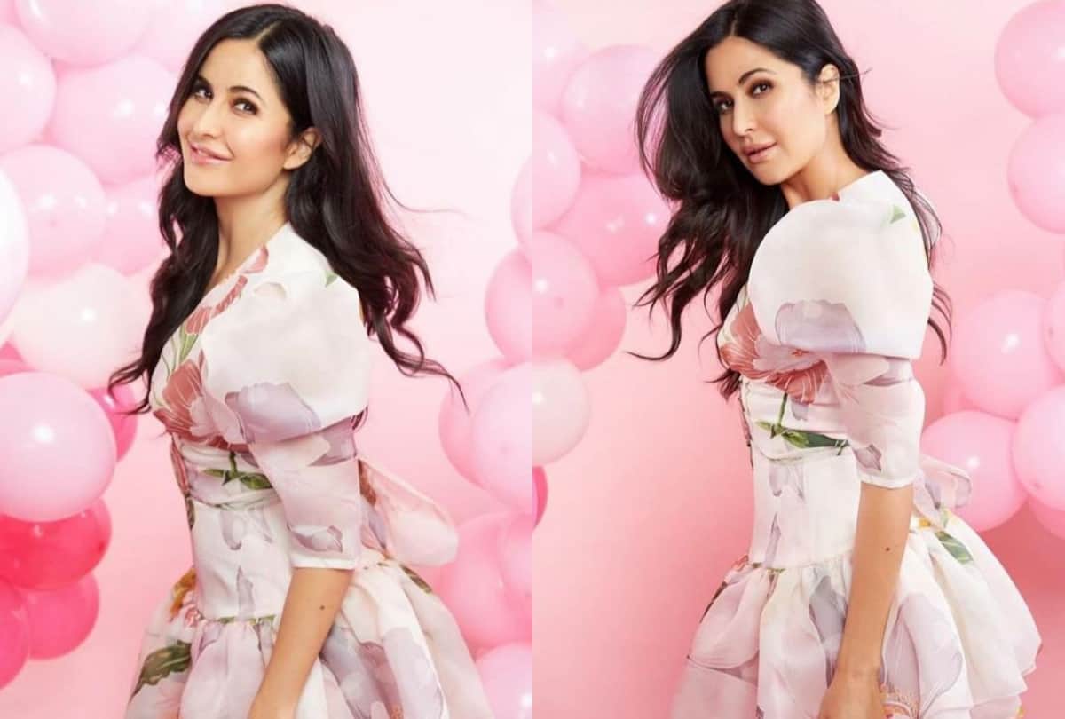 wearing mask katrina kaif spotted in white short lace dress flaunts toned legs outside yashraj studio