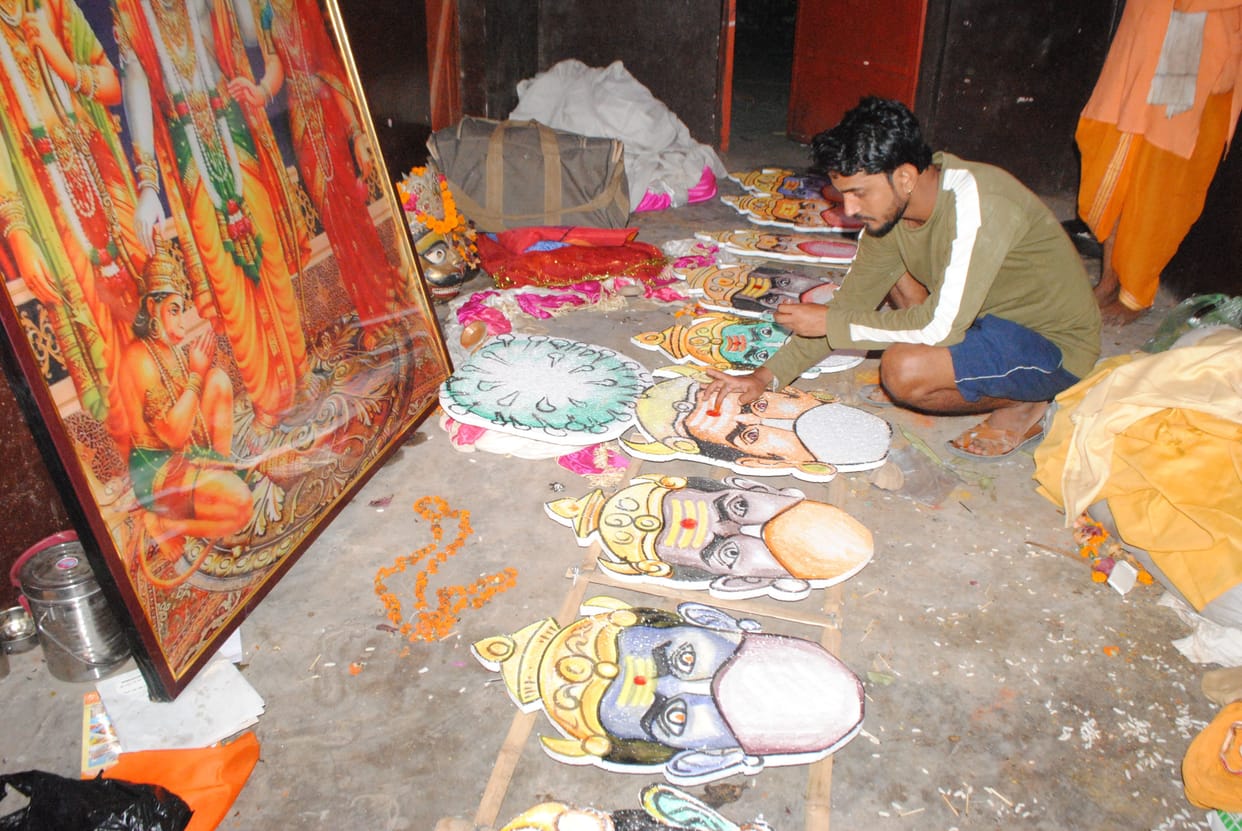 Ravana made the design of the mask while looking at the corona