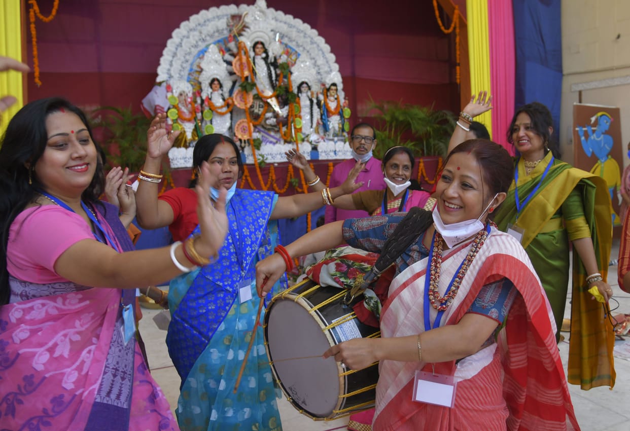 Ma Durga accepted the invitation, came to pandal