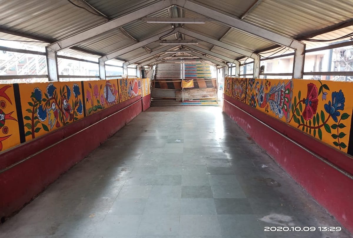 indian railways made railway stations beautiful painting art  mumbai asansol