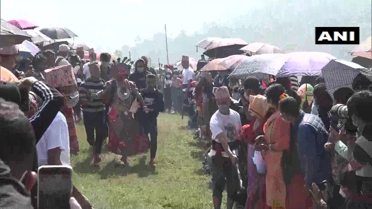 Nepal People celebrated Sikali Jatra in Khokana village of Lalitpur khokana festival sikali temple khokana