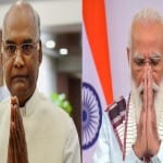 राष्ट्रपति रामनाथ कोविंद व प्रधानमंत्री नरेंद्र मोदी