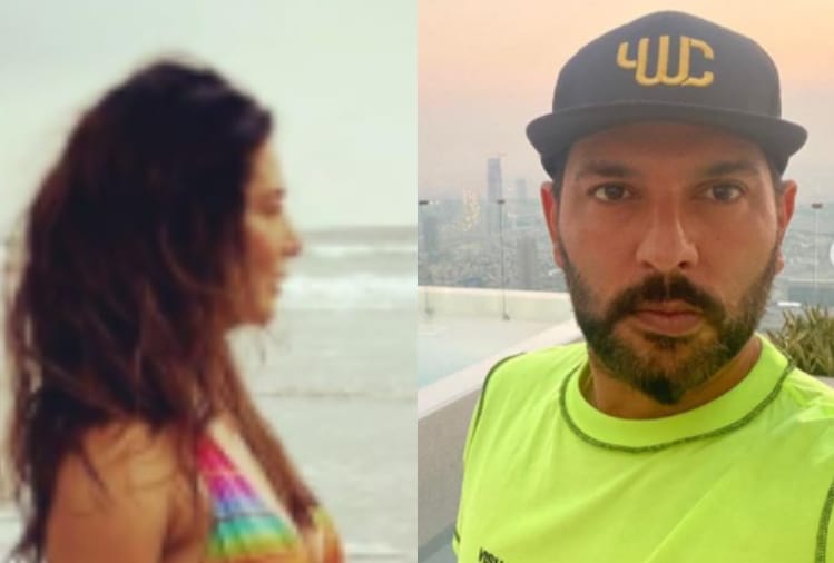 kim sharma shared bikini photo yuvraj singh funny reaction