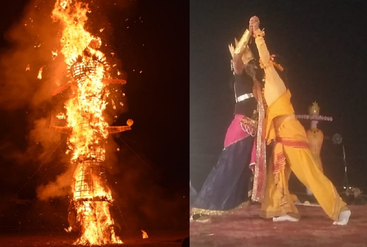 dussehra 2020 watch pics of ravan dahan in various parts of the country