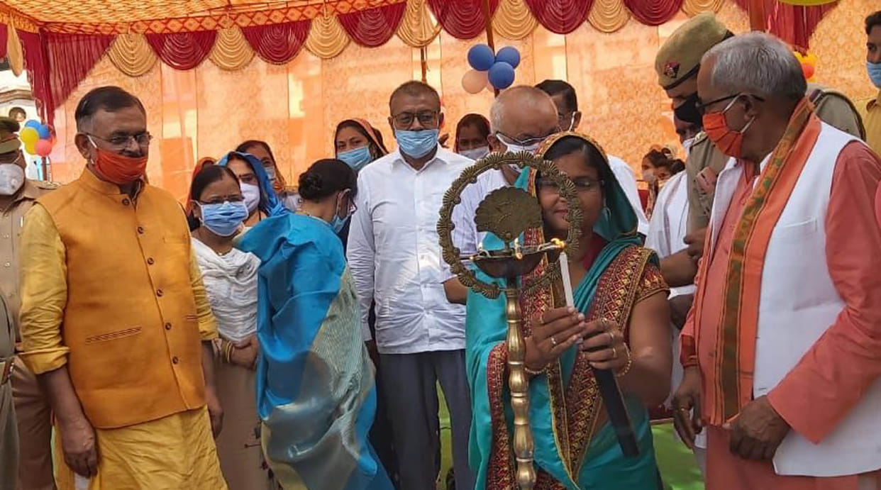 Women, girl students manage the police station for three hours