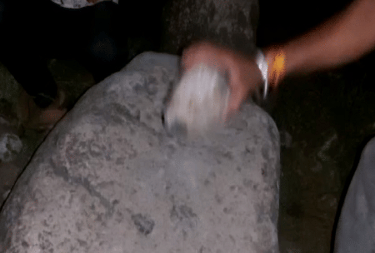 madhya pradesh bell rings sound from stone in mata rani temple berchha village ratlam