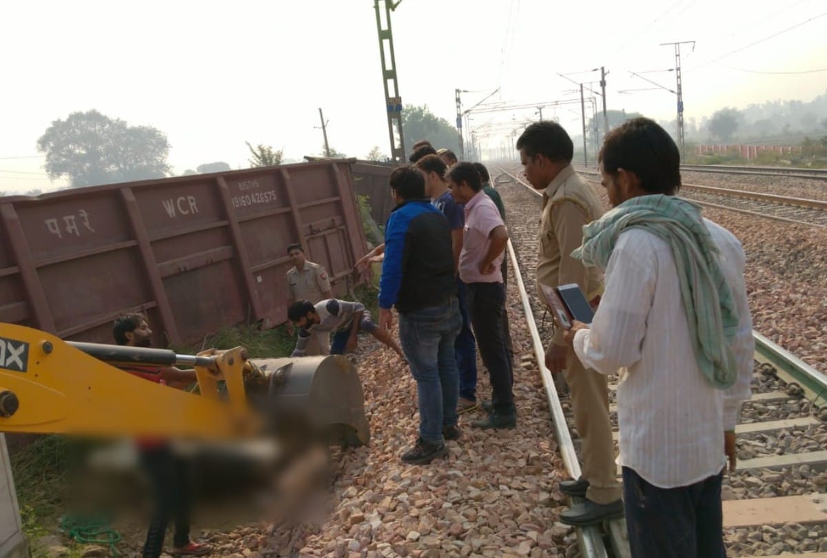 nine cows died after hit by train in mathura