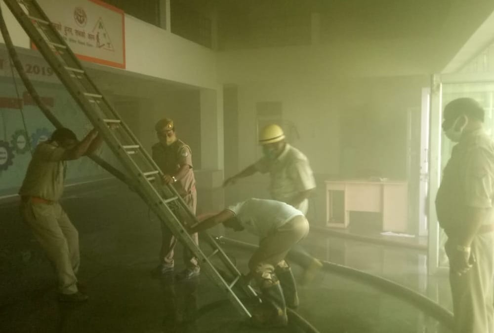 Fire in Kaushal Vikas Mission building in Aliganj in Lucknow.