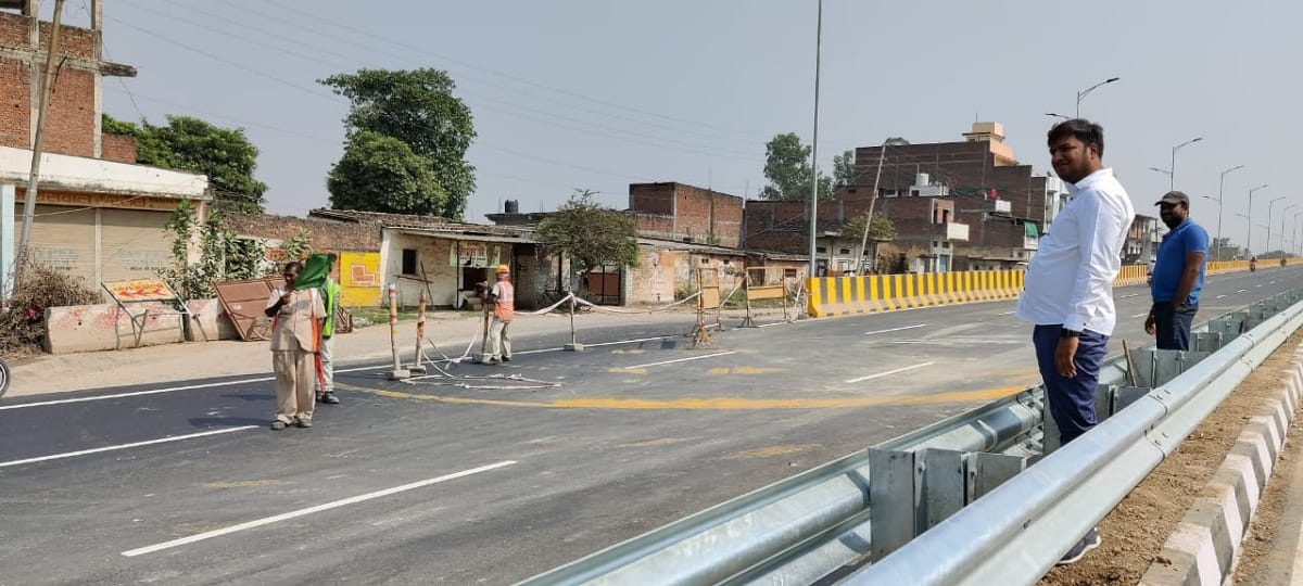 Flyover started in Gopiganj on Varanasi-Prayagraj highway, will get rid of jam