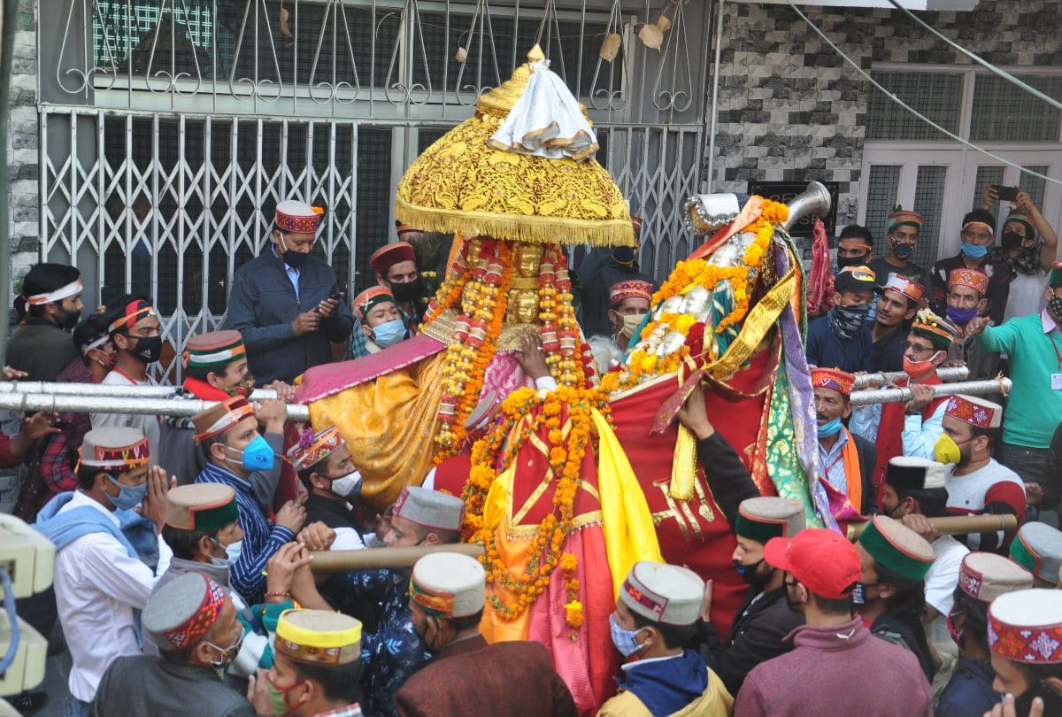 International kullu dussehra 2020 Raghunath Rath Yatra and Devta Dhumal Nag