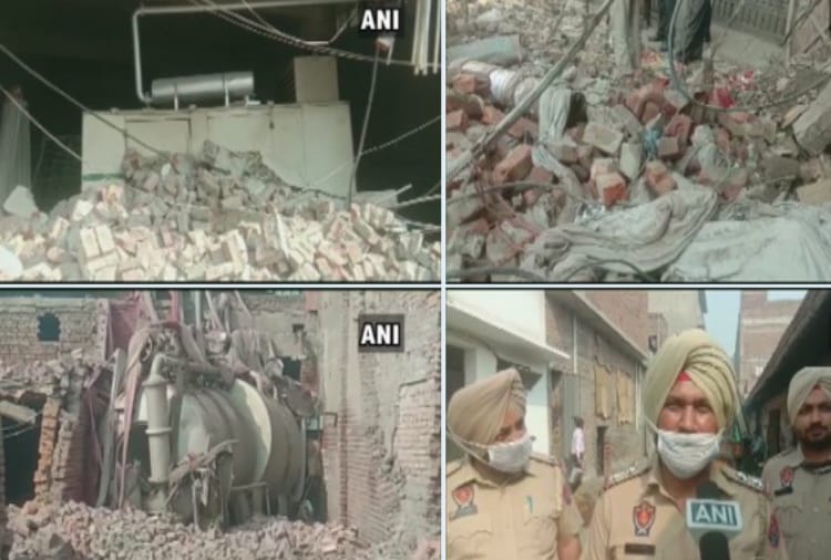 Three people injured after a garment-dyeing factory building collapsed in Ludhiana