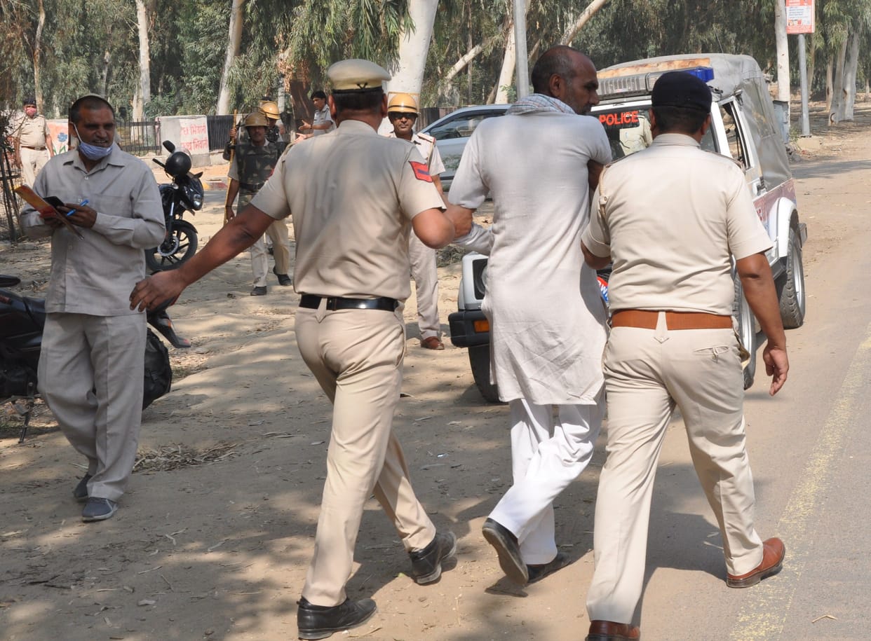 farmers protest, police arrested, agriculture bill