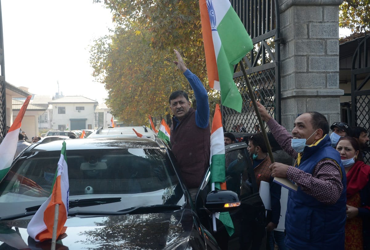jammu kashmir bjp holds tiranga rally after Mehbooba mufti controversial statement