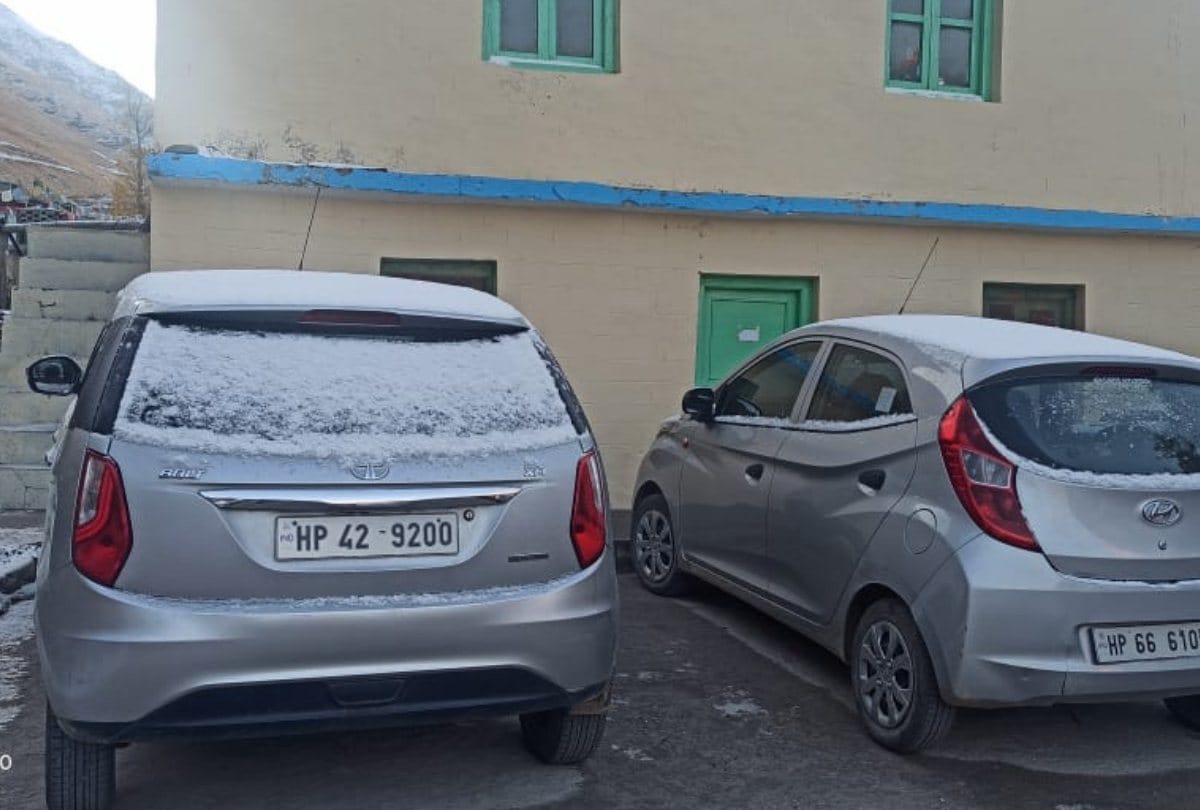 Himachal News : fresh snowfall in lahaul spiti rohtang pass and hailstorm in sissu