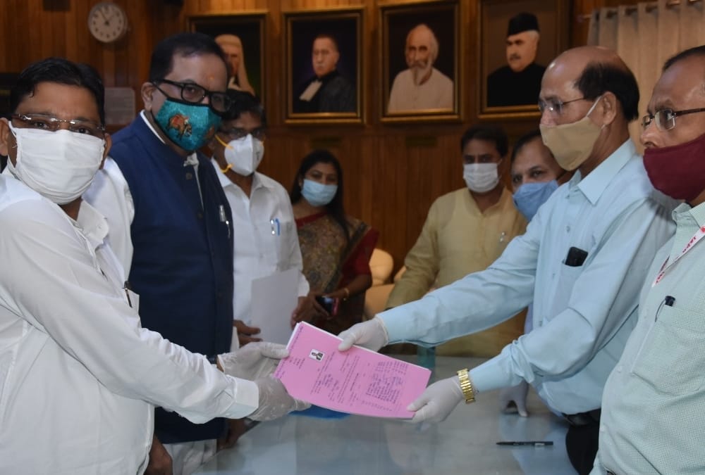 BSP candidate filed nomination for Rajyasabha election.