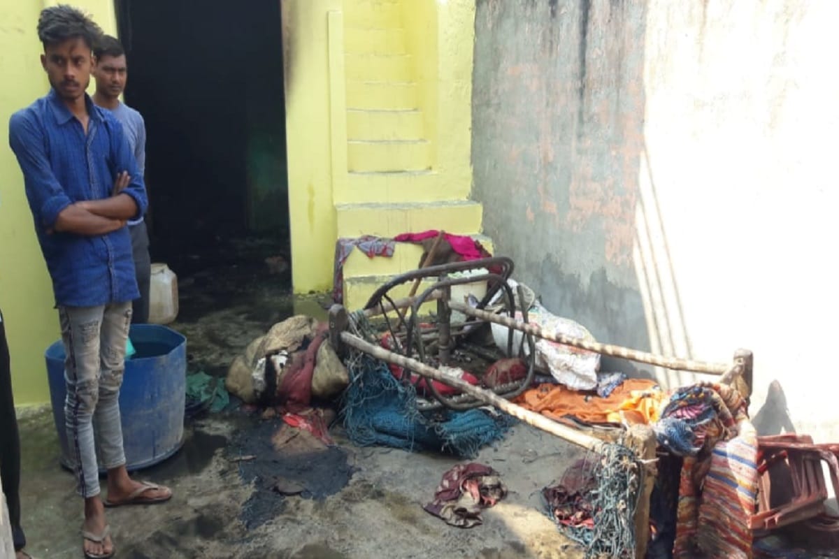Husband set fire in his house after dispute with wife in a village at Baghpat
