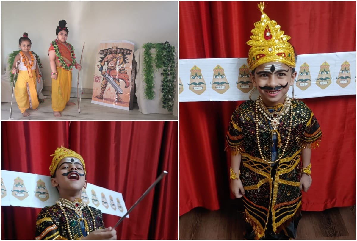 APJ Swarn Global school children plays ramayana character roles on Dussehra