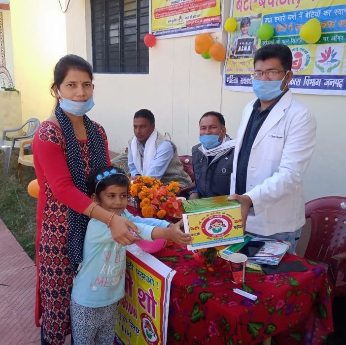 Health check up of children in healthy baby show