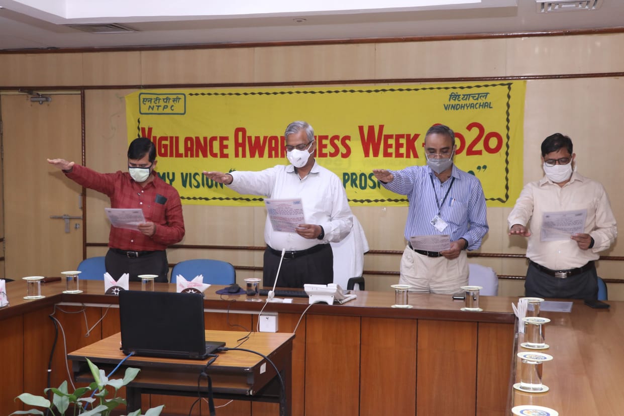 Employees take oath of vigilance in NTPC Vindhyachal