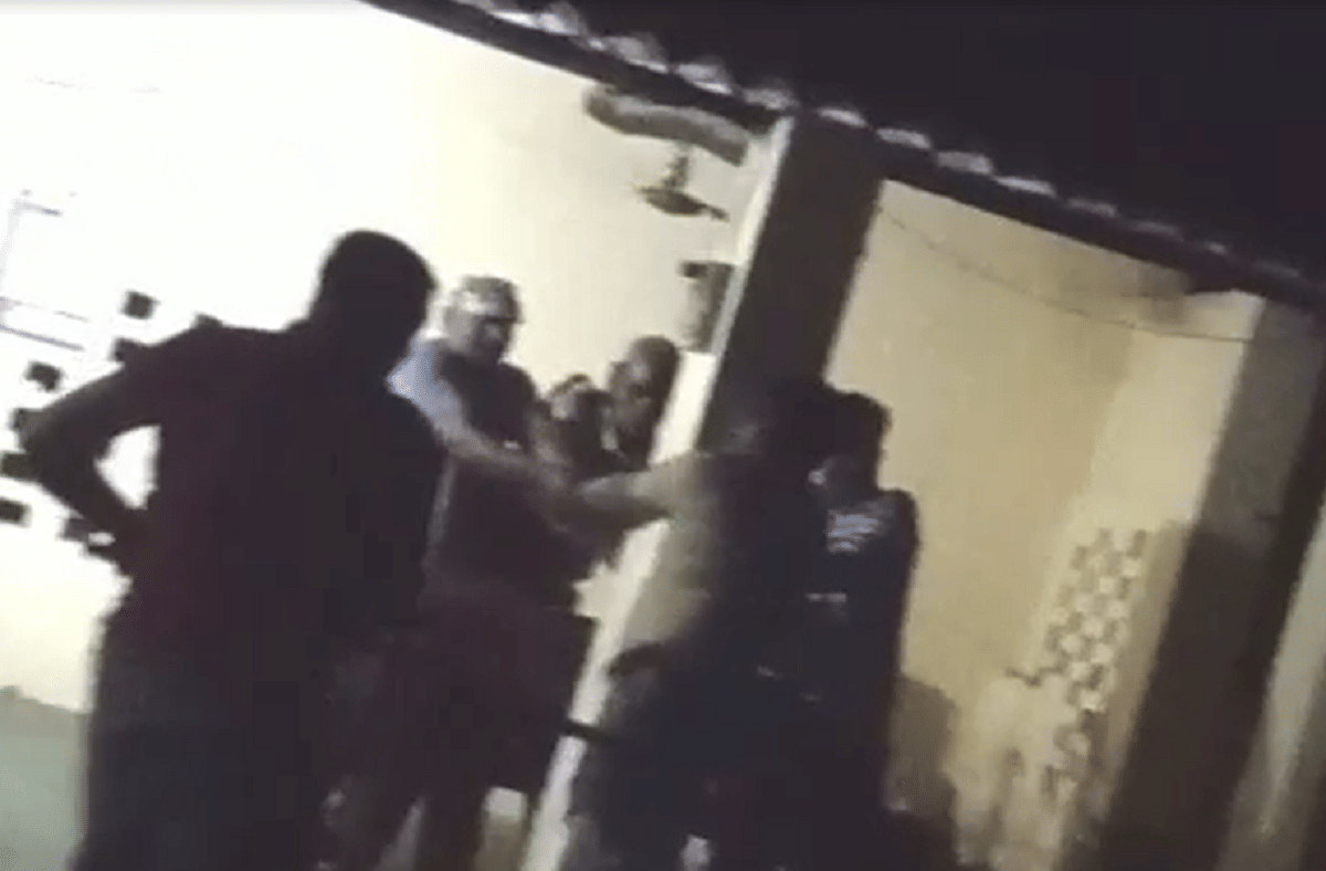 Video viral of man beaten in police chowki by cops in jaunpur up