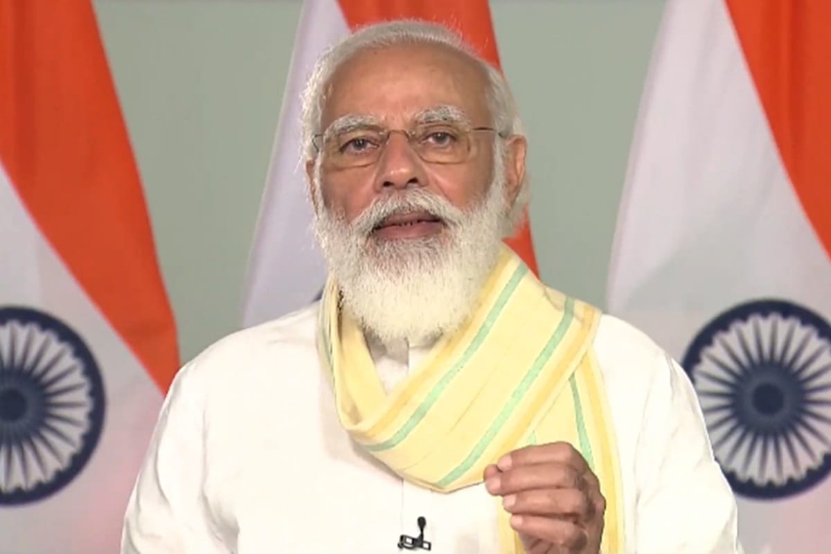 PM Modi spoke in virtual samvad with track shopkeepers Do not politics in name of poor